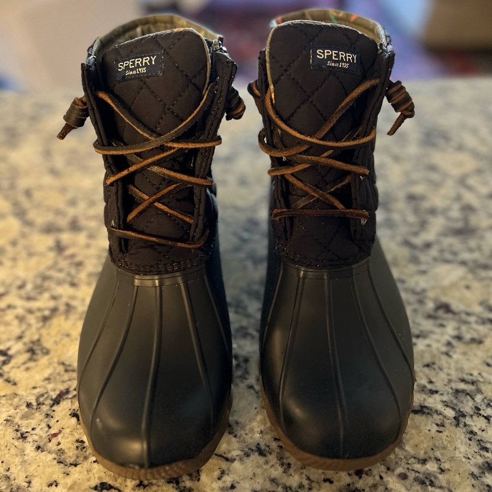 Sperry Duck boots, worn once.